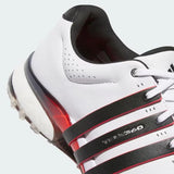 Adidas Tour360 25 Spikeless Golf Shoes - Cloud White / Core Black / Lucid Red
