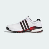 Adidas Tour360 25 Spikeless Golf Shoes - Cloud White / Core Black / Lucid Red