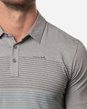 Travis Mathew Quiet Nights Polo - Heather Medium Grey