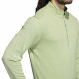 Adidas 3 Stripe 1/4" Zip Crew Lime