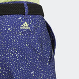 ADIDAS ULTIMATE365 FLAG-PRINT SHORTS LEGACY INDIGO / PULSE LIME / LIGHT PURPLE