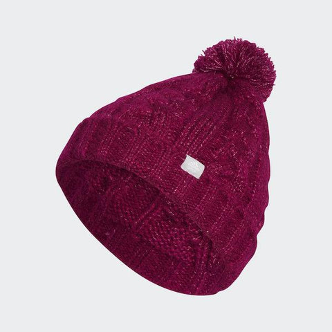 Adidas Womens GOLF POMPOM BEANIE Power Berry