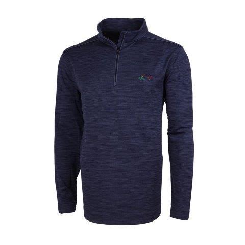 GREG NORMAN LS SPACEDYE 1/4 ZIP Navy