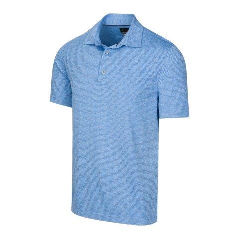 GREG NORMAN TEXTURED HEATHER POLO Pacific Blue Heather