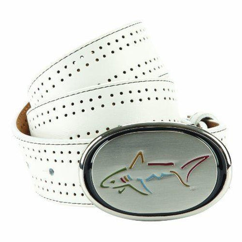 Greg Norman Perforated Belt White