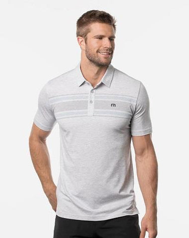 Travis Mathew Bankroll Polo - Heather Light Grey