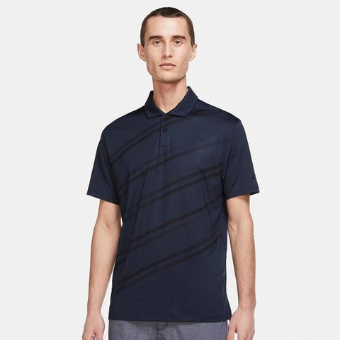 Nike Dri-Fit Vapor Diagonal Stripe Polo Navy