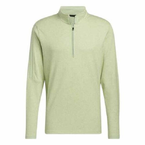 Adidas 3 Stripe 1/4" Zip Crew Lime