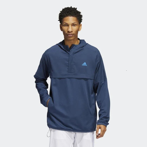 Adidas Anorak Half-Zip Pullover Crew Navy